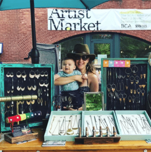 Jen Kahn with her son, Leo.