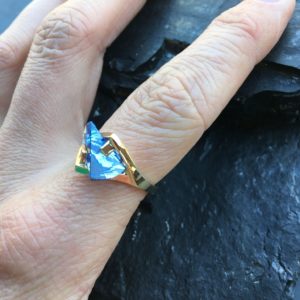 Blue Spinel and Gold Strellman's Ring