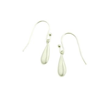 Tiny Drop Silver Earrings