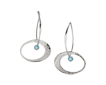Elliptical Elegance Earrings - Size, Metal & Stone Choices