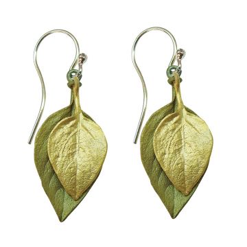 Sweet Basil Two Tone Wire Earrings