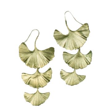 Ginkgo Triple Drop Earrings