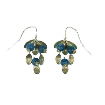 Blueberry Wire Drop Earrings