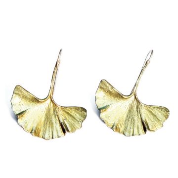 Ginkgo Large Single Leaf Earrings