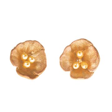 California Poppy Stud Earrings