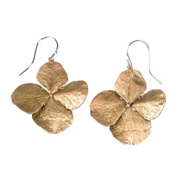 Large Hydrangea Blossom Drop Earrings