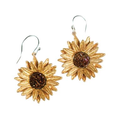 Sunflower Drop Earrings
