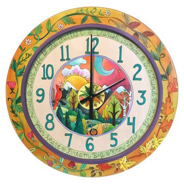 Sticks You're on Mountain Time Round Wall Clock
