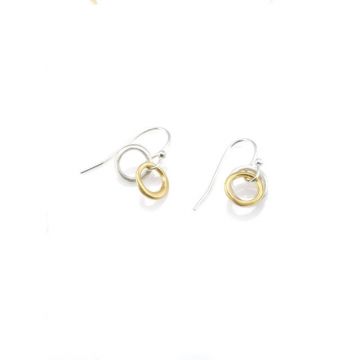 Two Little Circles Mixed Metals Earring