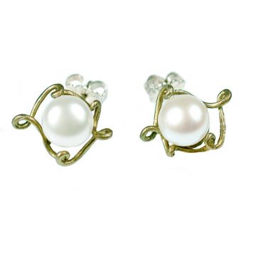 Single Pea Pod Post Earrings