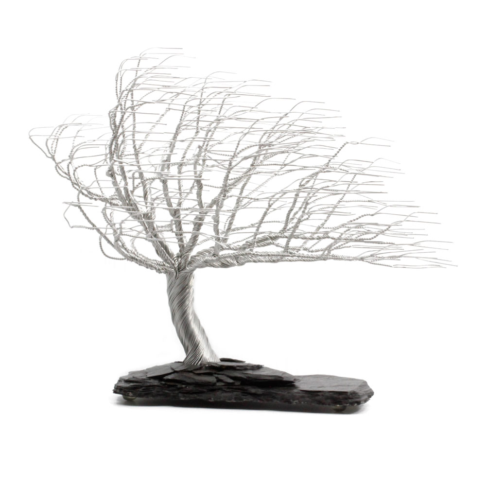 Large Antique Wire Tree in White