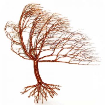 Copper Windblown Wall Tree