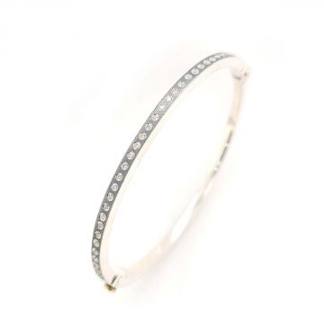 Adam Bangle - Sterling Silver & Diamond
