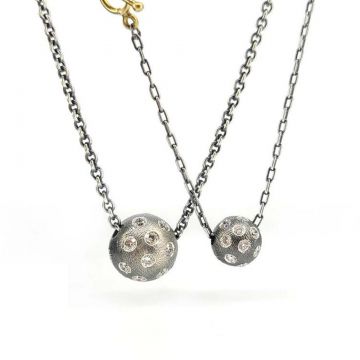 Ceres Midi Necklace - Sterling Silver & Diamonds