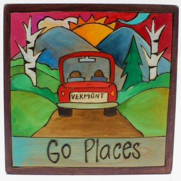 Go Places Vermont Dirt Road Plaque