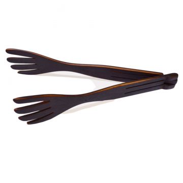 Blackened Fork Inside Out Salad Tongs
