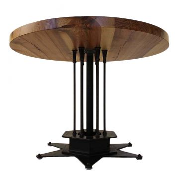 Iconic Reclaimed Metal & Wood Dining Table