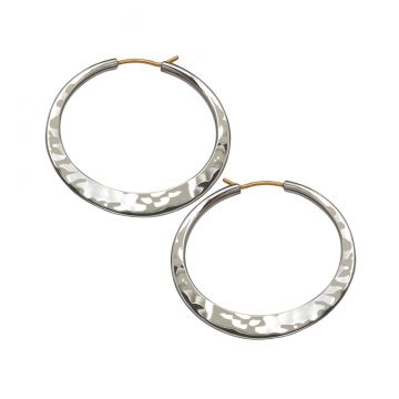 Hand Hammered Hoop Earring - Size & Metal Choices