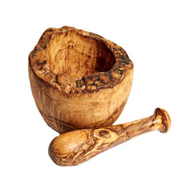 Rustic Olive Wood Mortar & Pestle