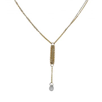 Multi-Chain Crystal Drop Necklace