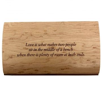 Love Bench Quotation Box