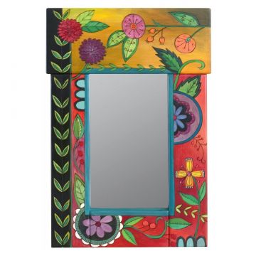Sticks Abstract Floral Small Mirror