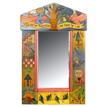 Sticks Birds and Fruit Small Mirror