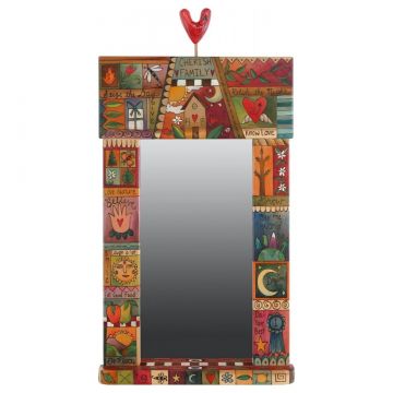 Sticks Cherish Family Patchwork Large Mirror