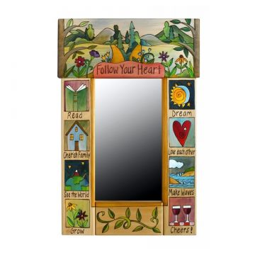 Sticks Follow Your Heart Meadow Small Mirror