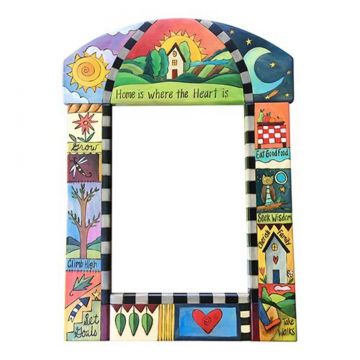 Sticks Home is Where the Heart Is Medium Mirror