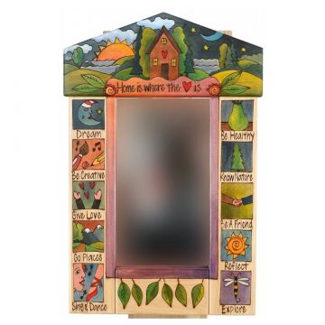 Sticks Home is Where the Heart Is Small Mirror