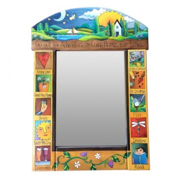 Sticks Lake Scene Medium Mirror