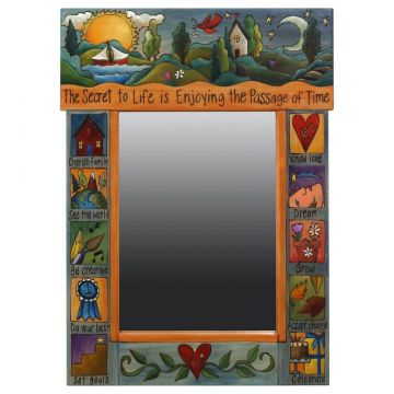 Sticks Passage of Time Blue Medium Mirror