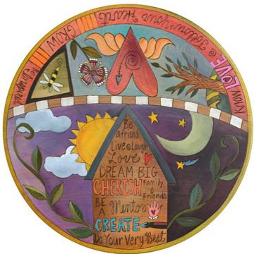 Cherish Family Abstract Lazy Susan