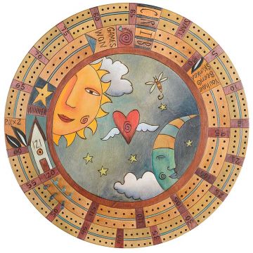 Sun & Moon Cribbage Lazy Susan