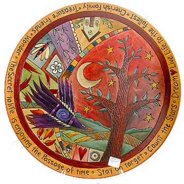 Moonlight Tree Abstract Lazy Susan