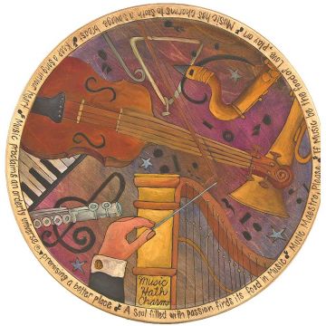 Musical Instruments Abstract Lazy Susan