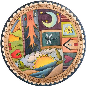 Quilted Summer Lake Lazy Susan