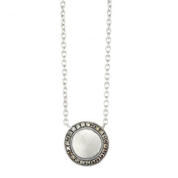 Alana Champagne Diamond Halo Necklace