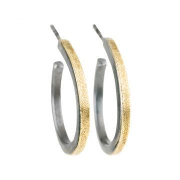 Black & Gold Mini Hoop