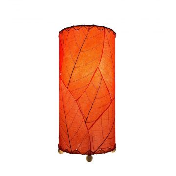 Cylinder Cocoa Leaf Lamp 12"