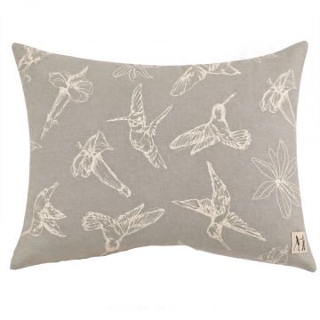 Hummingbird Pillow Driftwood Grey