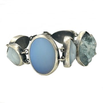 Opalite & Blue Lace Agate Bracelet