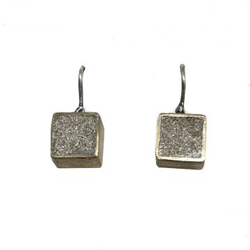 Bronze Sparkling Square Earrings