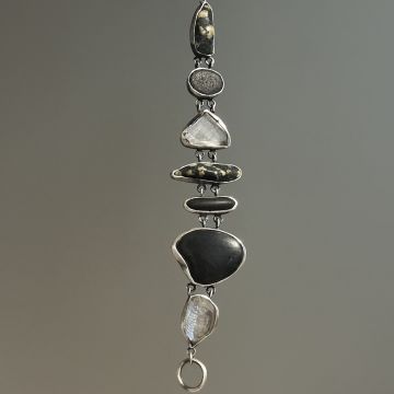 Quartz Basalt & Granite Bracelet
