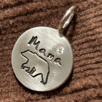 Mama Bear Diamond Charm