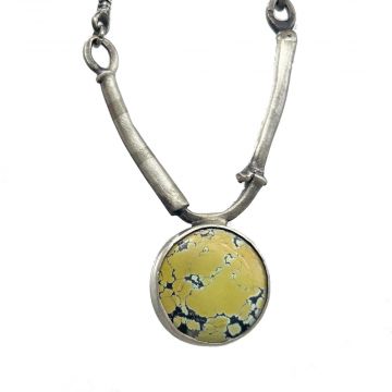 Green Turquoise Twig Necklace