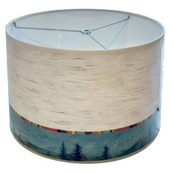 Large Birch Midnight Drum Shade