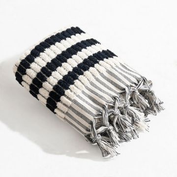 B&W Stripe Lokum Turkish Towels