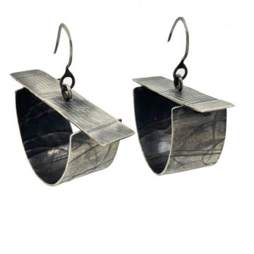 Silver Half Circle Earrings